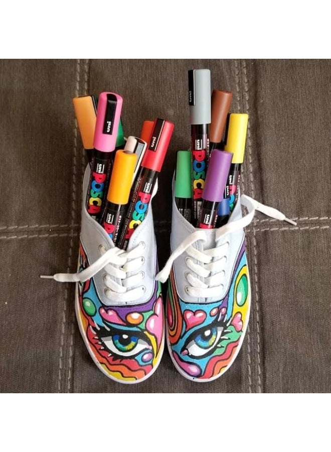 بوسكا قلم طلاء بوسكا PC-3M برأس دقيق 0.9–1.3 مم – 8 ألوان متنوعة - Image 2